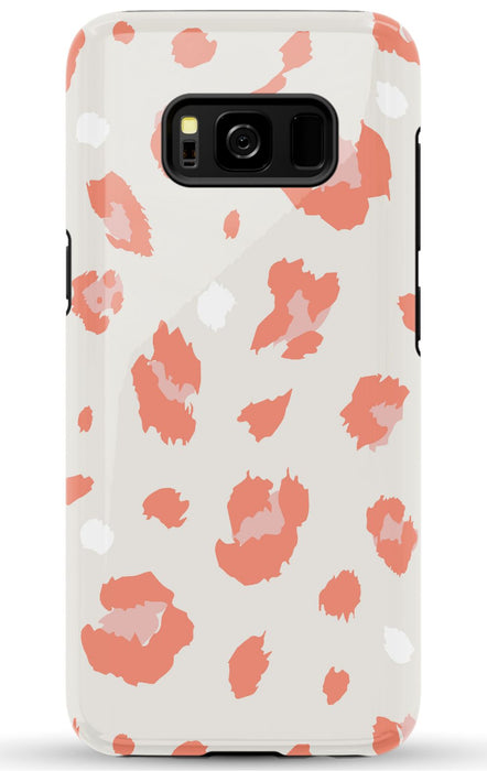 Nude Coral Leopard Samsung Phone Case