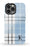 Blue Plaid Initial iPhone Case