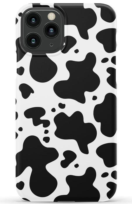 Black Cow Print iPhone Case