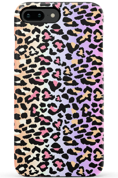 Rainbow Ombre Leopard iPhone Case