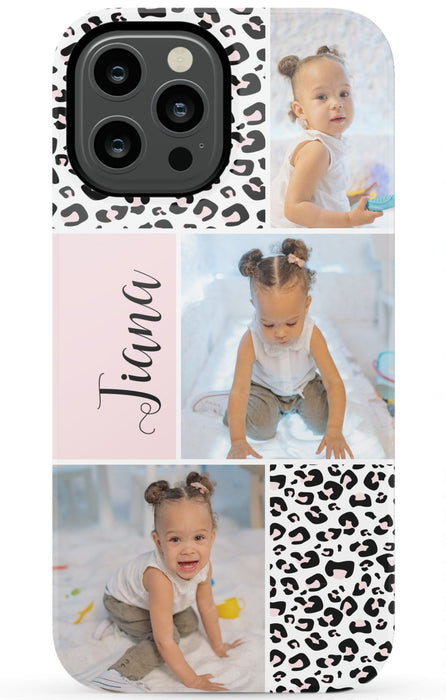 Leopard Photo Collage iPhone Case