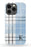 Blue Plaid Initial iPhone Case