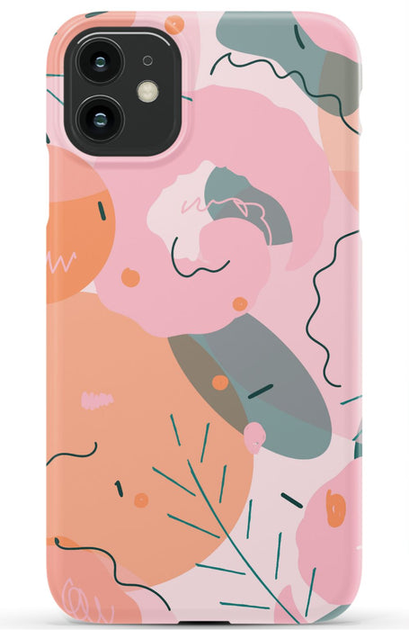 Peach Abstract iPhone Case