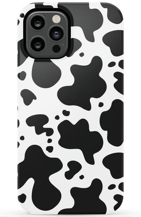 Black Cow Print iPhone Case