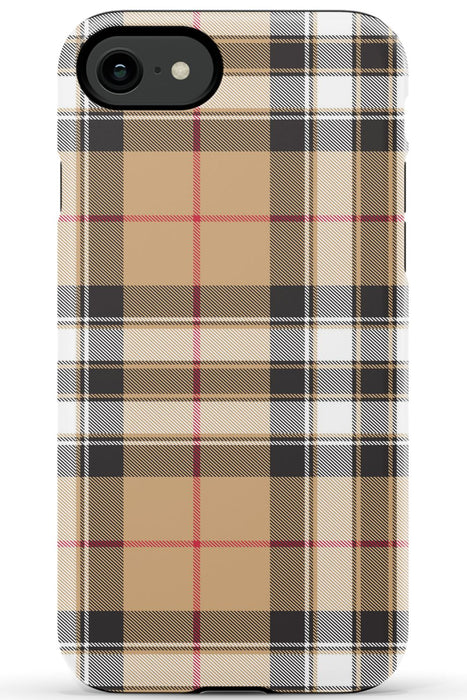 Tan Plaid iPhone Case