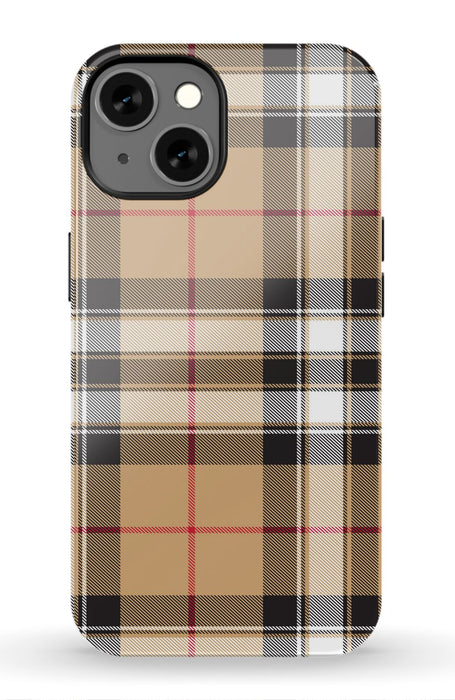 Tan Plaid iPhone Case