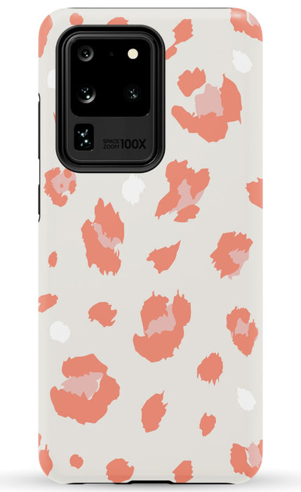 Nude Coral Leopard Samsung Phone Case