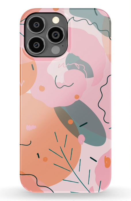 Peach Abstract iPhone Case
