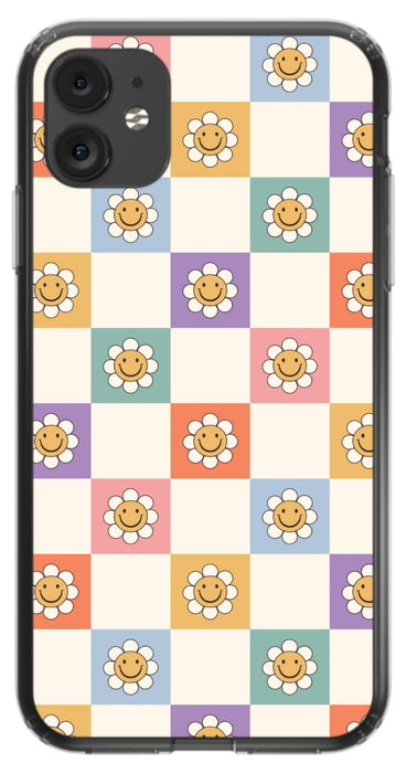 Retro Smiley Checkerboard Phone Case
