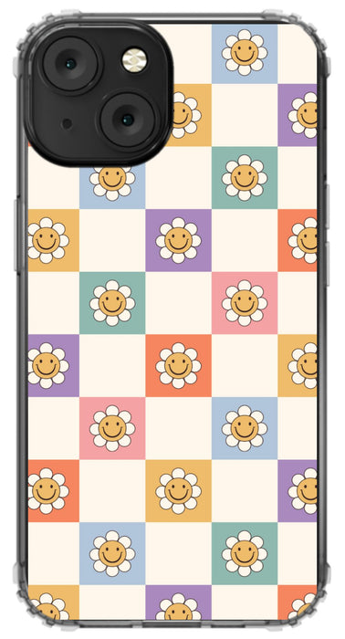 Retro Smiley Checkerboard Phone Case