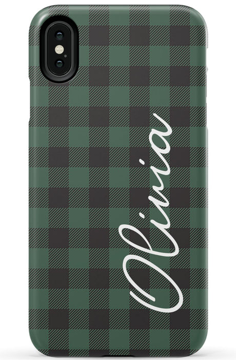 Green Buffalo Plaid iPhone Case