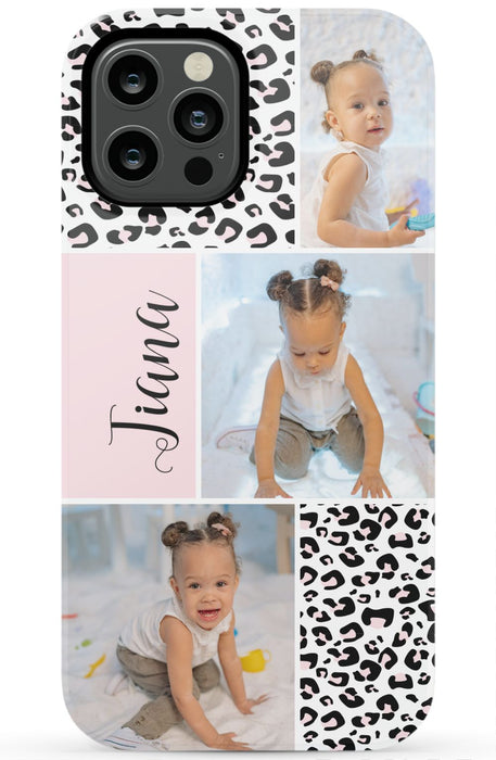 Leopard Photo Collage iPhone Case