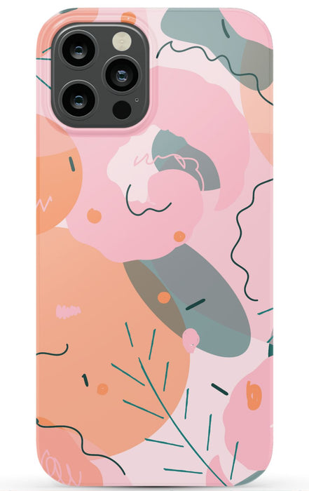 Peach Abstract iPhone Case