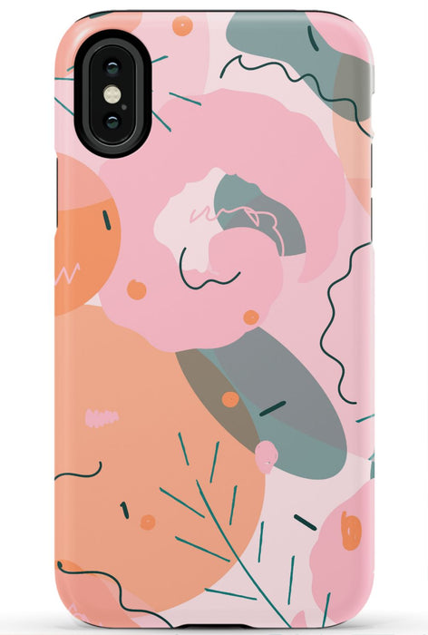 Peach Abstract iPhone Case