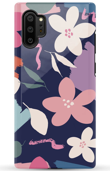 Navy Floral Samsung Phone Case