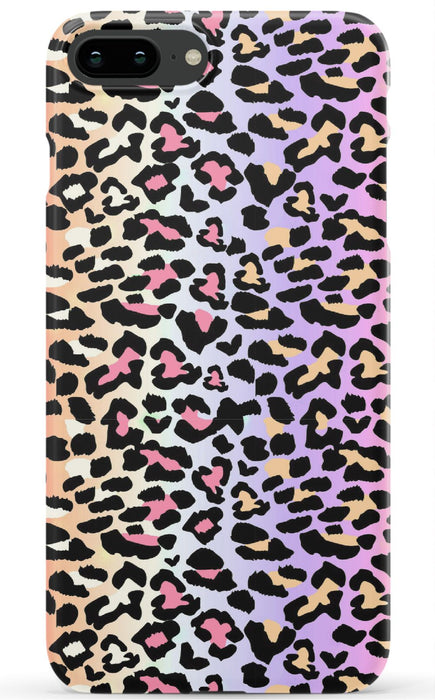 Rainbow Ombre Leopard iPhone Case