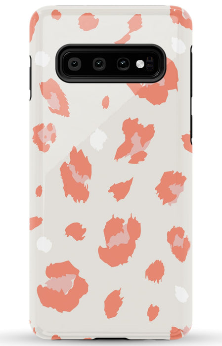 Nude Coral Leopard Samsung Phone Case