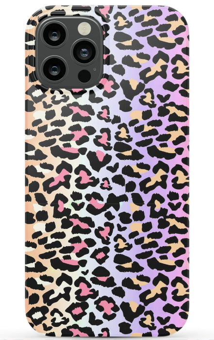 Rainbow Ombre Leopard iPhone Case