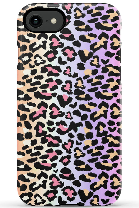 Rainbow Ombre Leopard iPhone Case