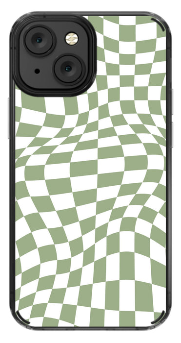 Sage Trippy Checkers Phone Case