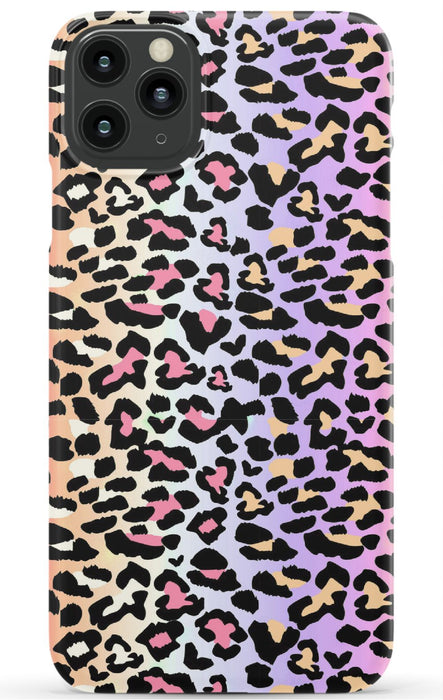 Rainbow Ombre Leopard iPhone Case