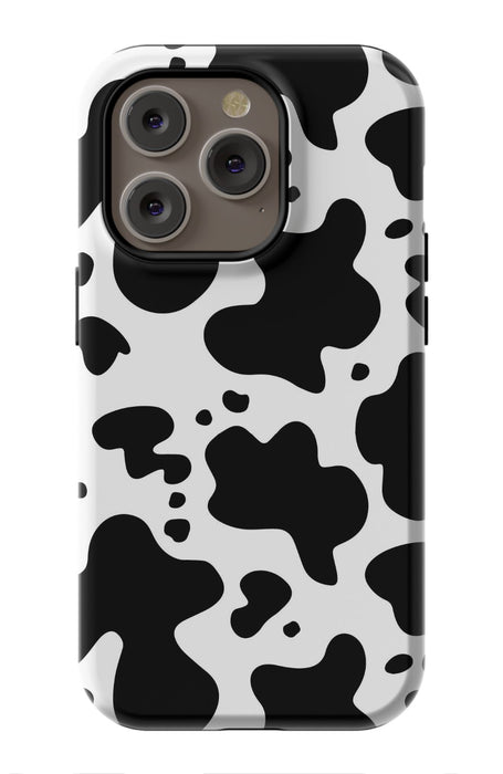 Black Cow Print iPhone Case