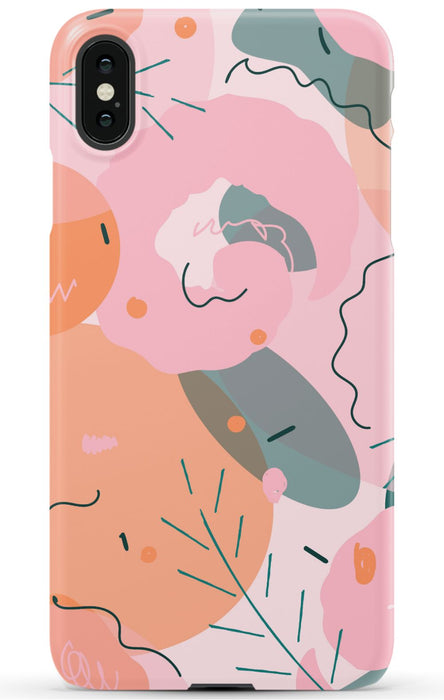Peach Abstract iPhone Case