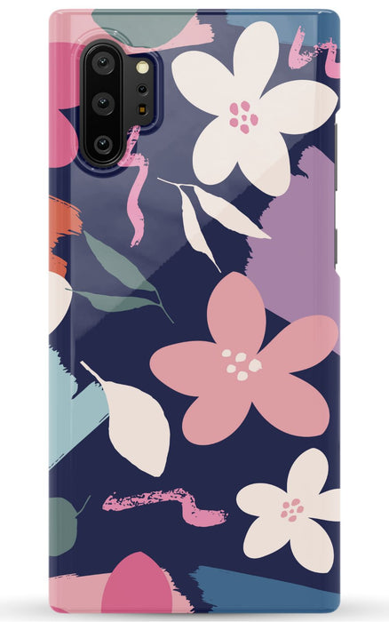 Navy Floral Samsung Phone Case