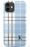 Blue Plaid Initial iPhone Case