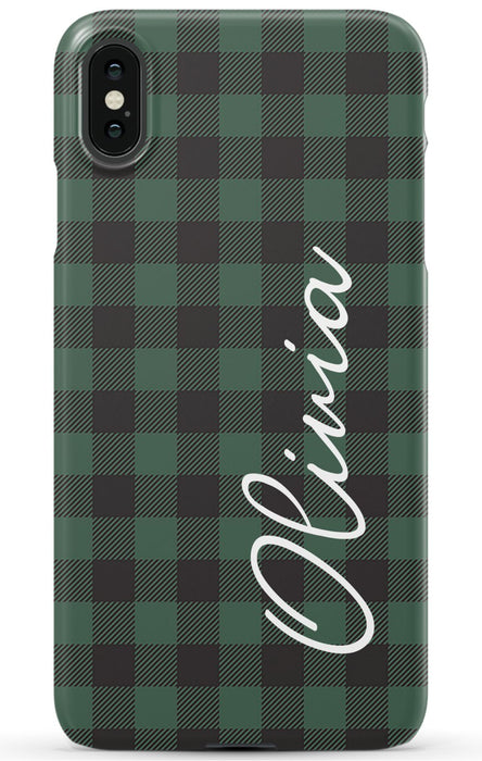 Green Buffalo Plaid iPhone Case