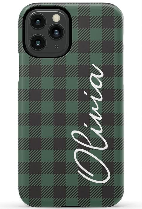 Green Buffalo Plaid iPhone Case