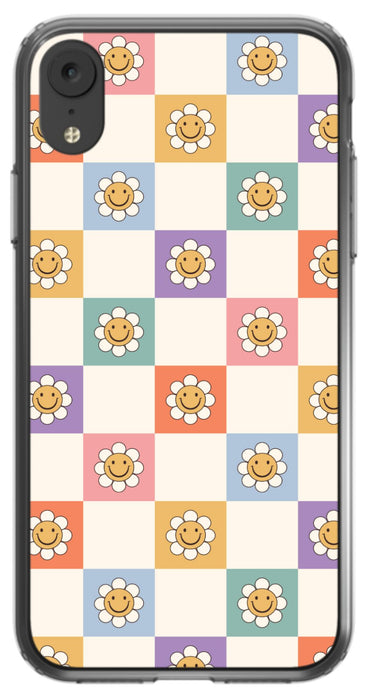 Retro Smiley Checkerboard Phone Case