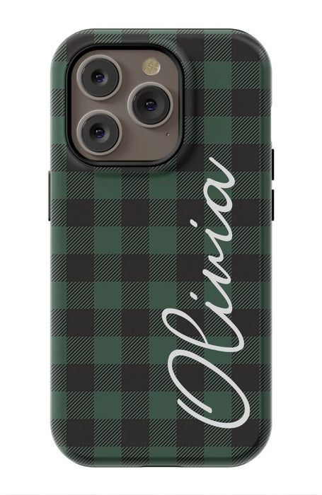 Green Buffalo Plaid iPhone Case