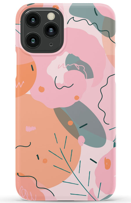 Peach Abstract iPhone Case