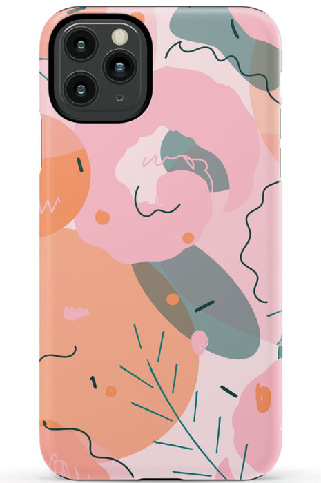 Peach Abstract iPhone Case