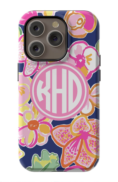 Preppy Floral Monogram Phone Case