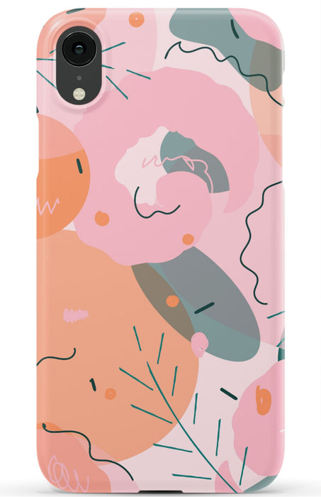 Peach Abstract iPhone Case