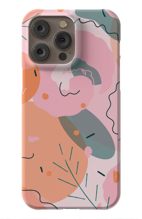 Peach Abstract iPhone Case