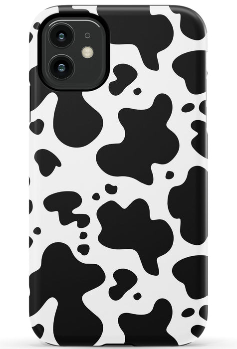 Black Cow Print iPhone Case