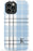 Blue Plaid Initial iPhone Case