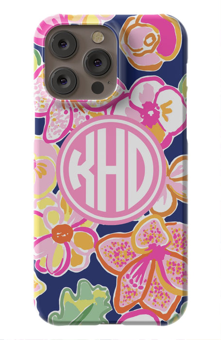 Preppy Floral Monogram Phone Case