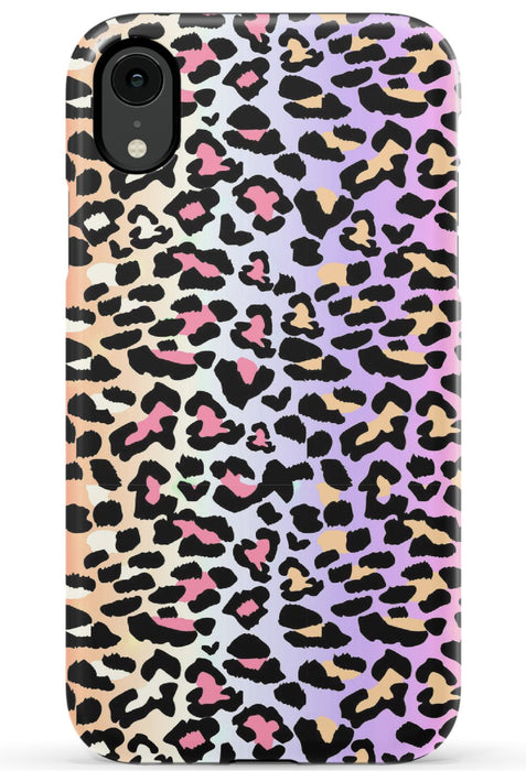 Rainbow Ombre Leopard iPhone Case