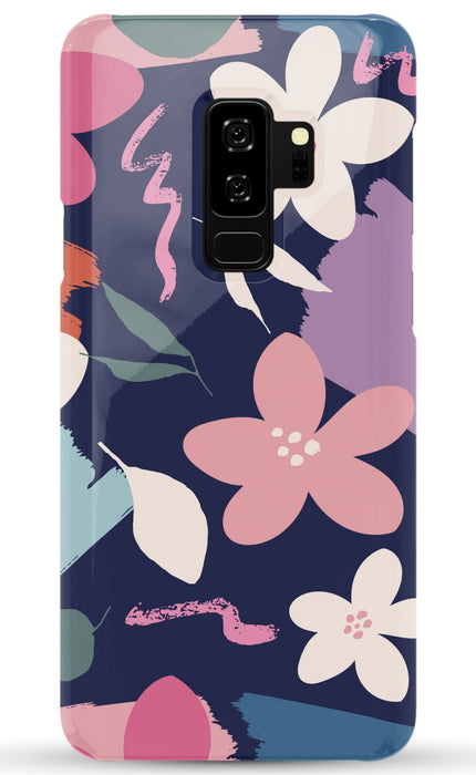 Navy Floral Samsung Phone Case