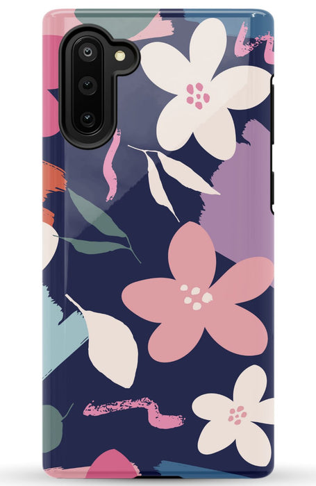 Navy Floral Samsung Phone Case