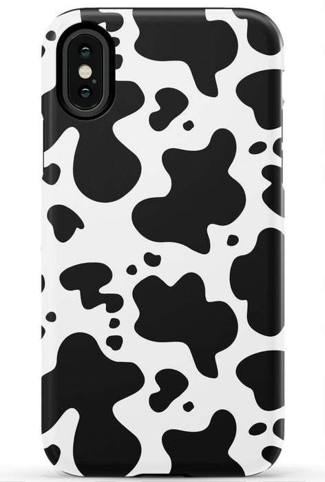 Black Cow Print iPhone Case