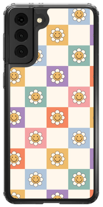Retro Smiley Checkerboard Phone Case