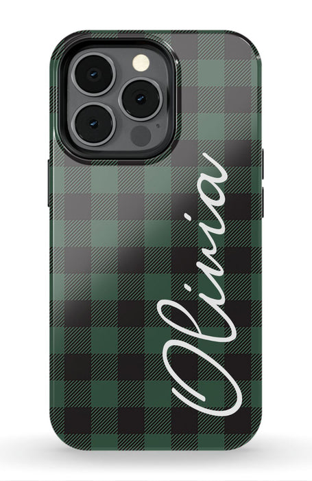 Green Buffalo Plaid iPhone Case