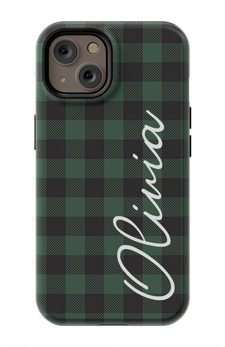 Green Buffalo Plaid iPhone Case