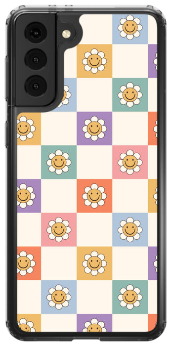 Retro Smiley Checkerboard Phone Case