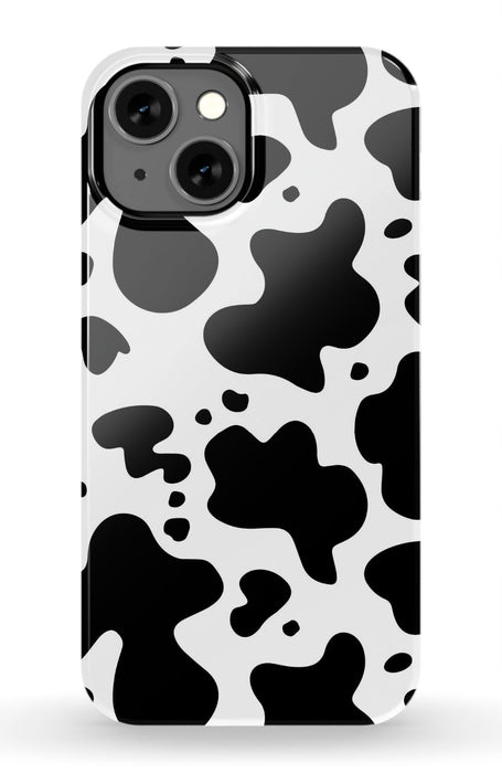 Black Cow Print iPhone Case